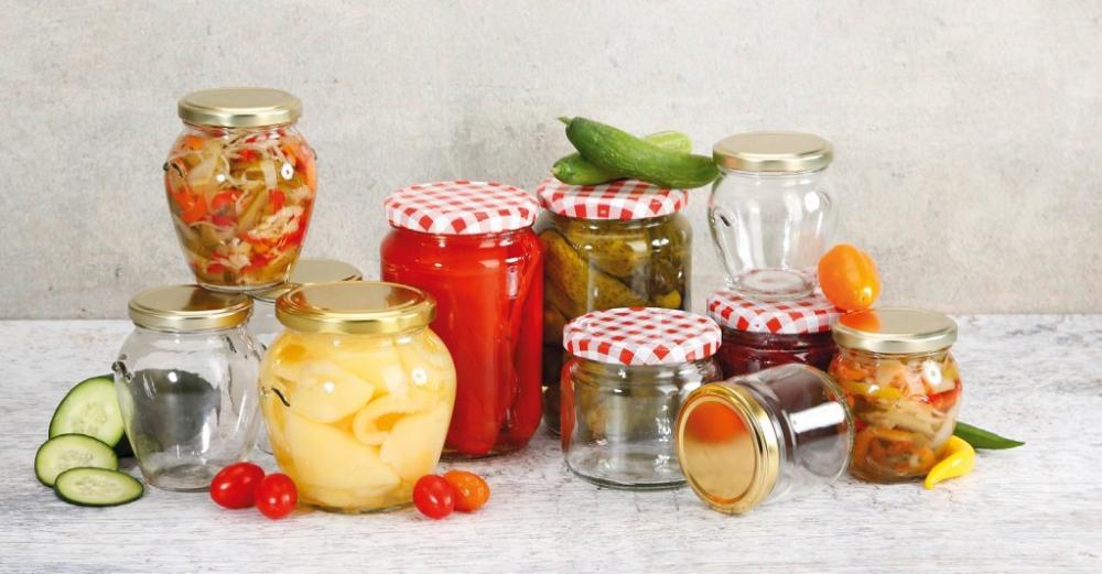 Set staklenih tegli za zimnicu s poklopcima 6 komada u setu, 1 set